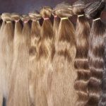 BLOND WEFTED HAIR